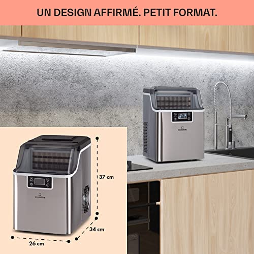 Klarstein Machine a Glacons, Machine à Glacons pour la Maison, a Glacon 3,2 litres, Fonctionnement Rapide, Ice Maker 20kg de Glace, Petits et Grands Glaçons, Machines à Glaçons Autonettoyante – vue 2