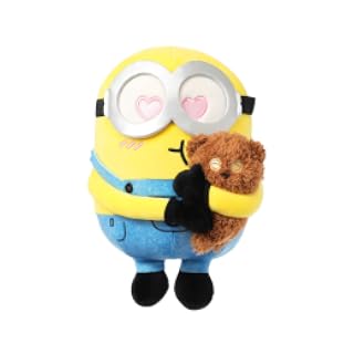 MINISO Animales de Peluche Minions de 8", Juguetes de Peluche, Lindos Animales de Peluche para Dormir, Almohadas de Peluche Kawaii para Niños (Bob+Tim)