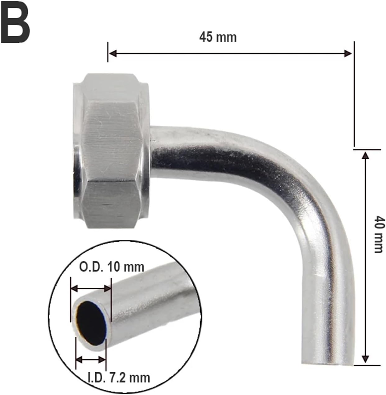 Brewing Equipment Homebrew Stainless Steel Side Dip Tube Pickup Tube 1/2" Female Kettle Conversion Parts Brewing Equipment(A)