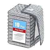 Wangjinpeng 10 PCS Four-Layer Non-Scratch Multipurpose Steel Wire Dishcloths - Reusable Quick-Dry Odor-Free Scrub Cloths for Dishes, Kitchen Cleaning Cloths for Cookware, Sinks, Stove Tops(7.87X7.87)