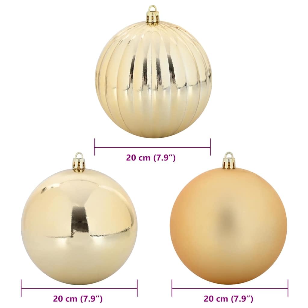 Lot de 4 boules de Noël dorées XXL en plastique, décorations modernes pour sapin de Noël avec surface lisse et passant, incassables et polyvalentes pour sapin ou décoration de table
