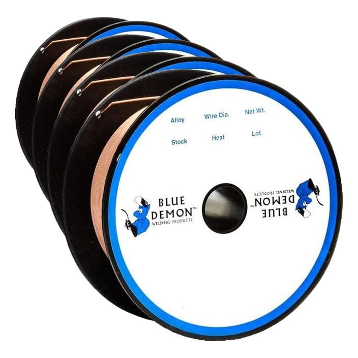 Image of Blue Demon ER70S6 X .030 X 2 LB MIG /GMAW Carbon Steel Welding Wire, All Position, Low Spatter, Formulated to Provide Porosity-Free, X-Ray Quality Welds (Pack of 4)