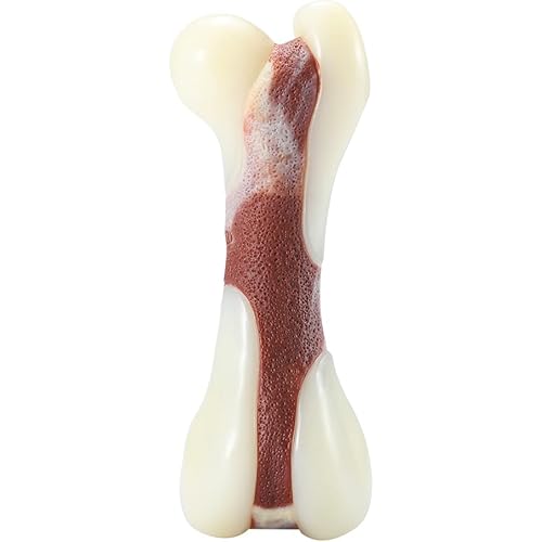 Tikaton Dog Chew Toys for Aggressive Chewers, Beef Flavor Durable Dog Teething Chew Toys Bones for Large/Medium/Small Puppies