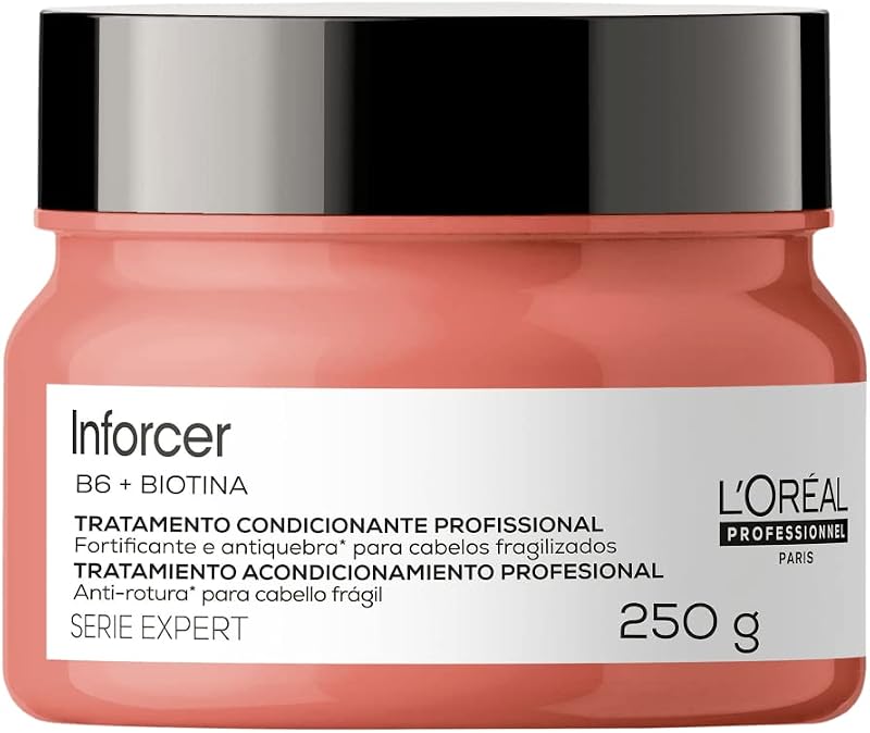 L'Oréal Professionnel Serie Expert Inforcer Máscara de Tratamento, Fortificante Anti-Quebra que Estimula o Crescimento e Previne a Queda, com Biotina