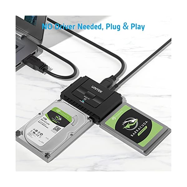 UNITEK USB 3.0 zu IDE SATA Konverter Externer Festplattenadapter für 2.5/3.5 Zoll HDD SSD Festplatten Unterstützung OTB mit Externe DC 12V 2A – Bild 7