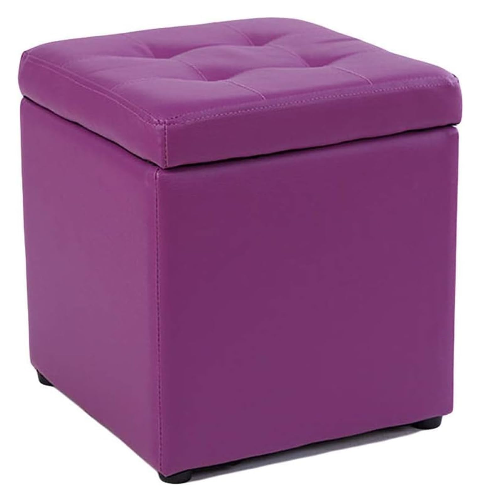 Coffre à jouets violet similicuir et boîte de rangement maison 30cm