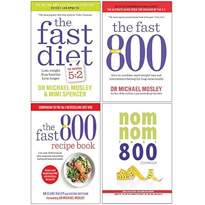 The Fast Diet, The Fast 800, The Fast 800 Recipe Book, Quick & Easy Fasting Nom Nom Fast 800 Cookbook 4 Books Collection Set