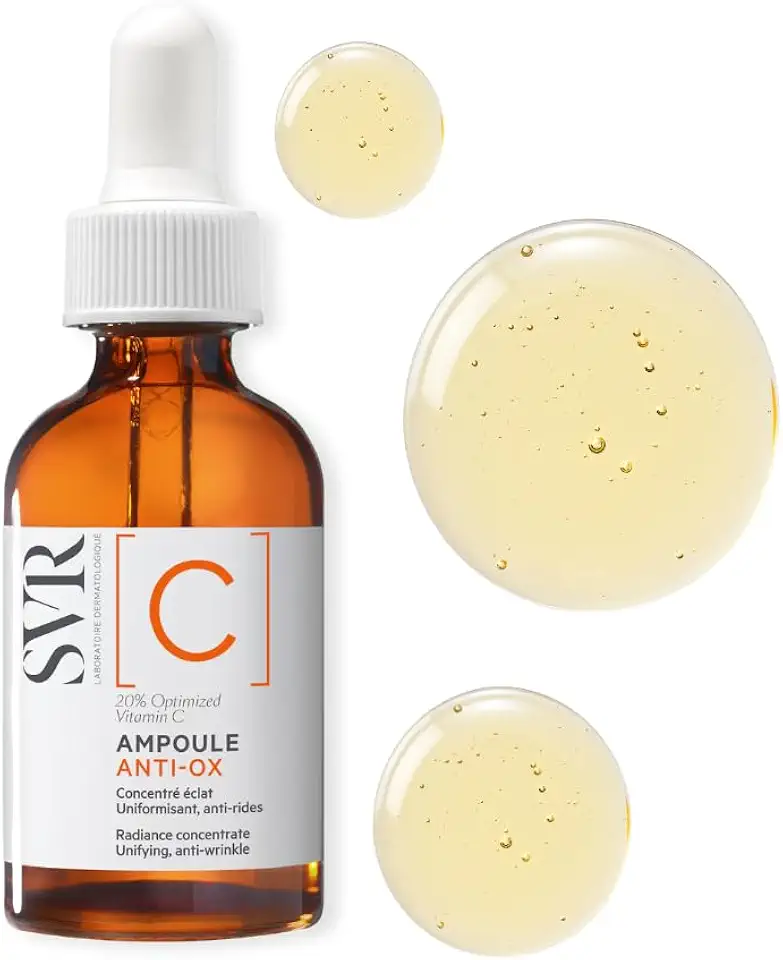 SVR Vitamin C Brightening Face Serum With 20% Optimized Vitamin C For Fine Lines, Uneven Skin Tone &amp; Dull Skin. Improves Radiance &amp; Firmness, 1 Fl.oz.