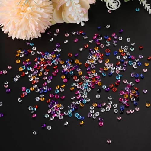 Diamantes de acrílico negros para rellenar jarrones y decorar centros de mesa vivos 6