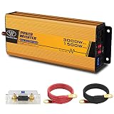 ECO-WORTHY 1500W 24V Pure Wave Sinus Wechselrichter AC Off Grid für Auto RV Camping House Wechselrichter Mikrowelle Solar Wechselrichter