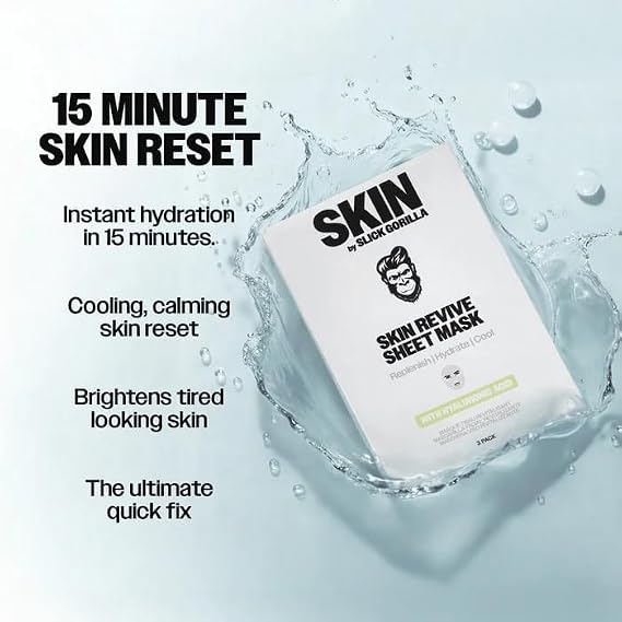 Slick Gorilla Revitalize Face Masks (3 Pack)