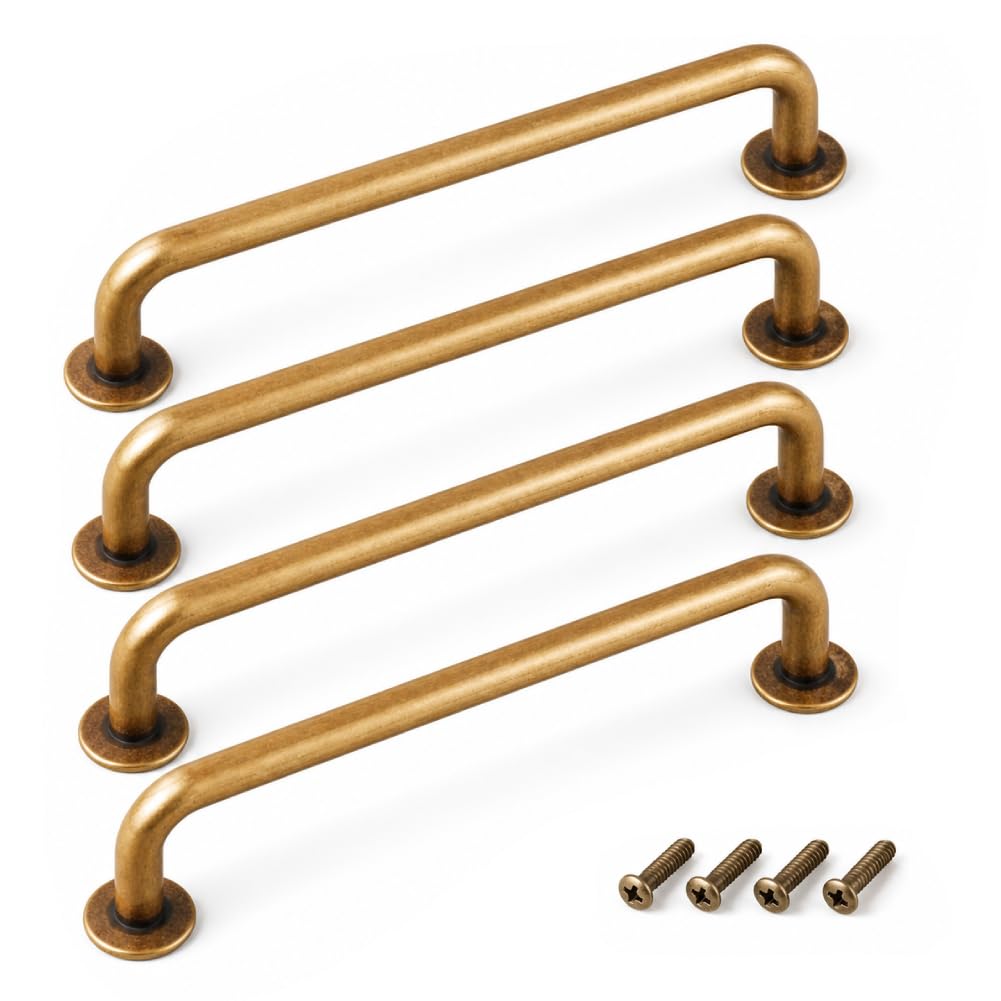 4pcs Antique Brass Cupboard Handles Cabinet Pulls 128mm Cabinet Handles