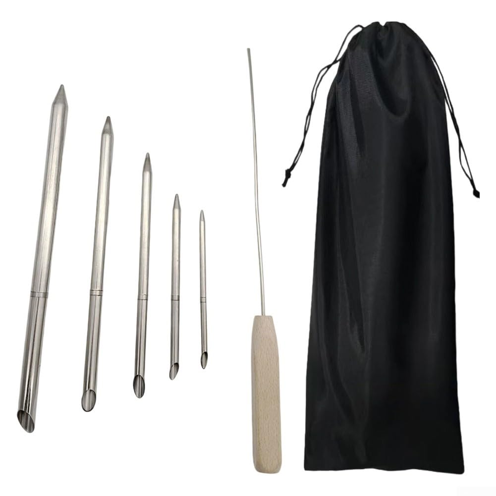 Kit di attrezzi per giunzione di corde Dyneema e corde cave, treccia di 5 dimensioni per Fid Set con asta di spinta in acciaio inossidabile, riparazione e vela