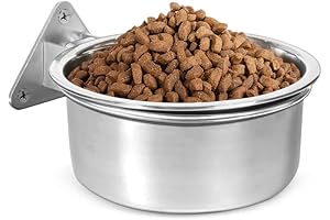 Raised Dog Bowl Wall Mount -Dog Bowl, Collapsible Elevated Pet Bowl for...