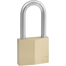 Master Lock 140EURDLF Key Padlock with Brass Body and Medium Shackle, Gold, 7,6 x 4 x 1,3 cm