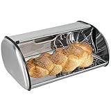 Home Basics Stainless Steel Bread Box, Silver