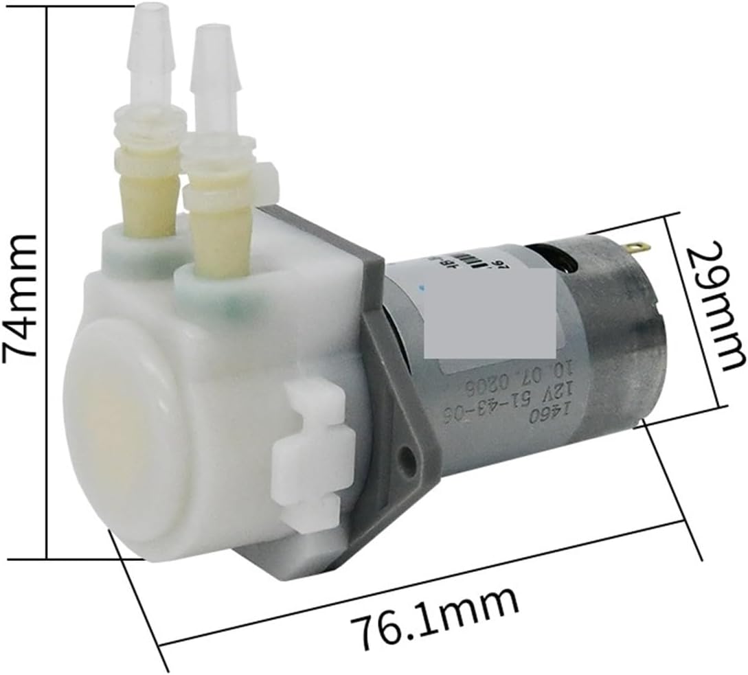 Liquid Filling Machine, 260ml/min KHPP260 Peristaltic Pump 12V 24V Gear Pump DC Motor Self-priming Pump PREX Silicone Tubing Dosing Pump,High Temperature Resistance(KHPP260 24V(HA)-B22)