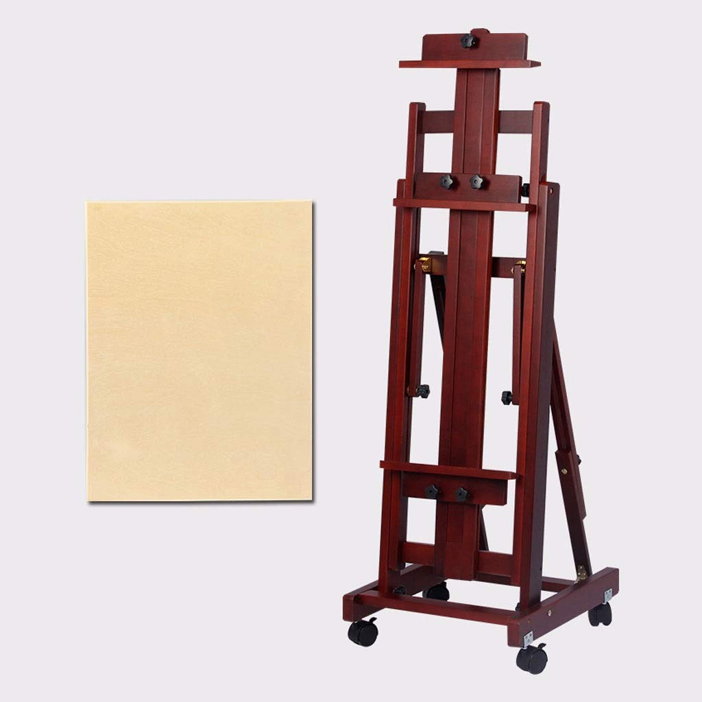 HADECOLL Tripod Artist Easel,Large Beech Multifunction Profession Studio Easel Indoor Canvas Ad Display Stand With 4K Board,Brown