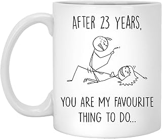 Q.PaddyShops 23 Year Anniversary Mug For Him And Her, 23Rd Wedding Anniversary Mug For Husband And Wife, 23Rd Year Dating Anniversary Cup, You're My Favorite Thing To Do Mug 11oz MUG-YCW1A72GEC-11oz