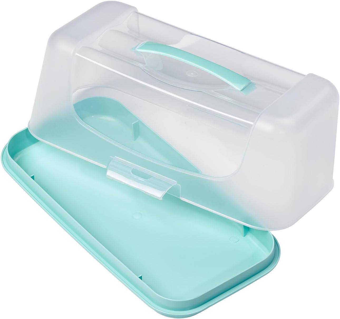 Tala Rectangular Cake Carrier and Storage Container, Ideal for Cakes, Loafs and Cupcakes, Airtight with Strong and Stable Base and Secure Locking Clips and Carrier Handle, BPA Free