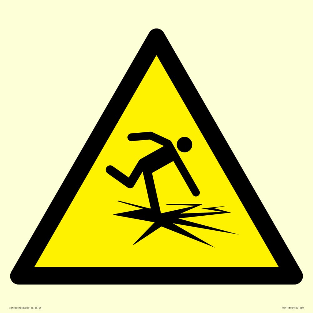 W043 Warning: Thin ice Sign - 300x300mm - S30