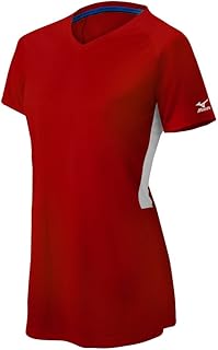 350584.1000.05.M Girls Comp SS v-Neck M Rojo, Color Blanco