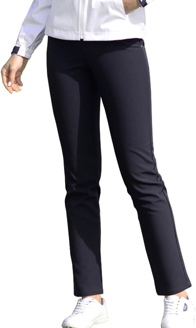 Women's Golf Pants Winter Fleece Warm Slim Fit Trousers Stretch Work Casual Track Pant