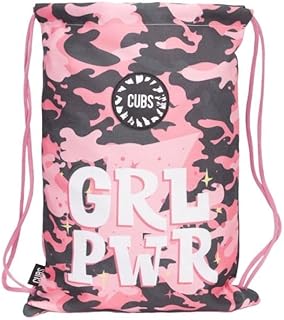Cubs Camo Girl Power String Bag for Girls, Medium, Multicolor