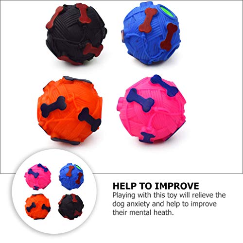 VILLCASE 4 Peças Pet Mastigar Bola de Silicone para Cães Dentição Bolas Gato Filhote de Cachorro Ali
