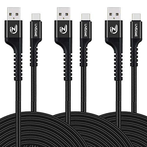 USB C Charge Cable, UNISAME 3 Pack 10Ft Heavy Duty Braided Type C to USB Fast Charging Data Wires for Samsung Galaxy S20 Ultra S20+ S10 S10+ S9 S9+ S8 S8+ Note 10 9 8 Pixel LG G7 G6 V35 Oneplus 7 6T