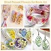 124 Pcs Dried Pressed Flowers for Resin Crafts, Real Pressed Wildflowers Natural Dry Leaves Bulk with Tweezer for Epoxy Resin Jewelry Molds, Candle Soap Making, Scrapbook, Bookmark, Nails Decor #1