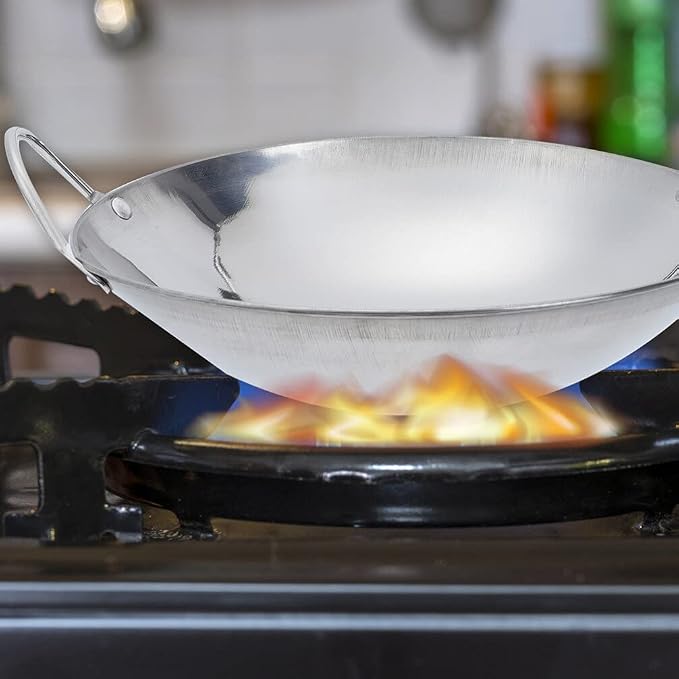 Wok de acero inoxidable Yardwe 8 pulgadas miniatura 9
