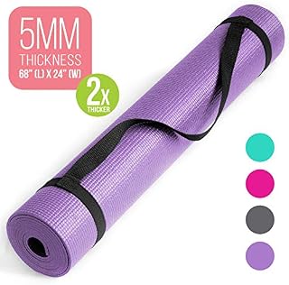 Nicole Miller Yoga Workout Mat, Thick Yoga Exercise Mat for Home Gym