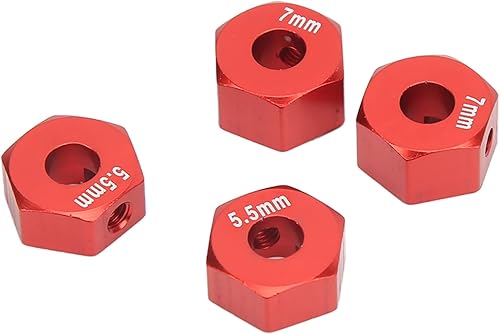 Vista 11 de plplaaoo Bujes de rueda hexagonales, 4 cubos de rueda hexagonales modelo RC de 0.551 pulgadas, hexagonal de rueda RC de 0.551 in, 0.217 in y 0.276