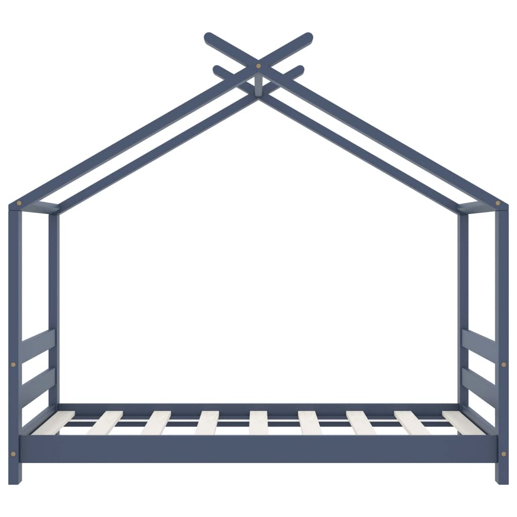 Estructura de cama infantil de madera maciza de pino de 70 x 140 cm con somier, cama para niños y niñas, ideal como casa de juegos o rincón de lectura en la habitación de los niños