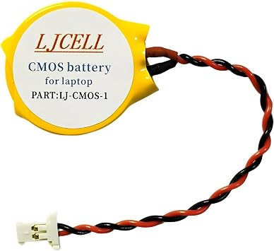 CMOS Battery for Dell Alienware Alpha R1 Steam Machine i5 i7 Desktop,Fix Yellow Light BIOS RTC CR2032 Battery with 2 Wire Cable and Connector