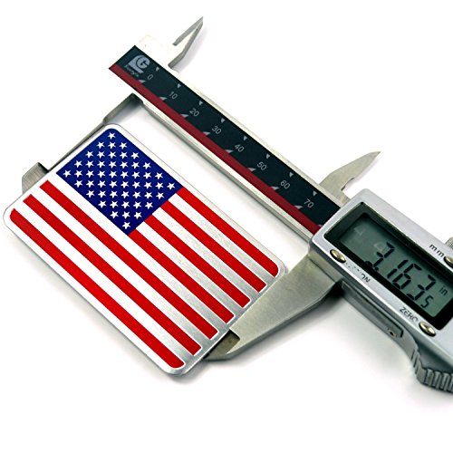 Rhinotuning American Flag Aluminum Car Emblem Badge Sticker #TOP3