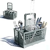 COONE 24 * 14 * 12cm Cesta Lavavajillas Universal,Cesta Cubiertos Lavavajillas,Asa Extraíble