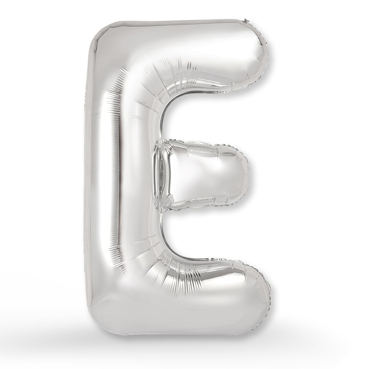FUNXGO XXL Folienballon Buchstabe E Silber Glänzend – Riesen Buchstabenballon ca. 100 cm – Verstärktes Material – Für Helium & Luft – Perfekt für Geburtstag, Hochzeit & Party Deko - Ballon E Silber