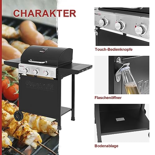 Gasgrill bis 200 Euro von Royal Gourmet mit 3 Brennern und 9 kW