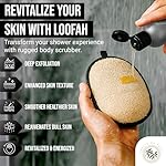 CraftsOfEgypt Natural Loofah Body Scrubber for Men, 2PCS Black & White Set – Egyptian Luffa Sponge Exfoliator for Shower, Bath & Body Care, Durable Men's Hygiene Pad, Gentle Skin Exfoliating Tool - Image 2