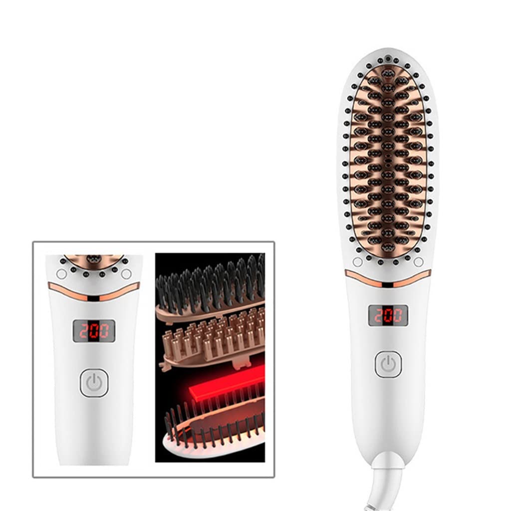 Pincel de alisión cabello 30S enderezado rápidamente peinado eléctrico Lcd Mostrar barba cepillo for el calefacción digital