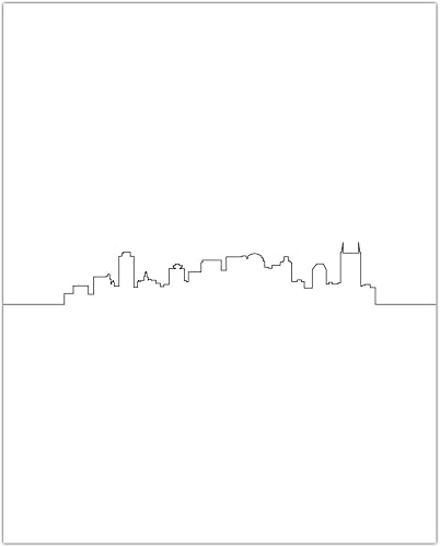 Miniatura 3 de Nashville Skyline - Juego de 2 fotos de arte (8 x 10)