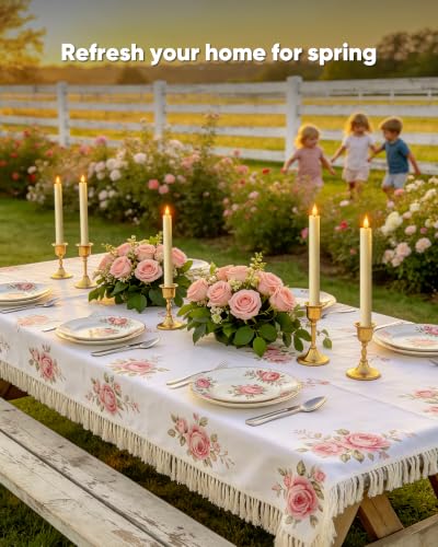 Image of Homemory 3 Pcs Waxy Flameless Taper Candles with Remote, Flickering Battery Operated Taper Candles, Led Flameless Candlesticks Classic Tall Candle for Home, Wedding, Party, Ivory, 9.6 inches