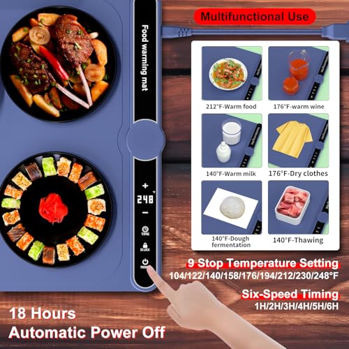 Tapis chauffant électrique silicone WXFKLDJ pour éviter les plats froids - 6