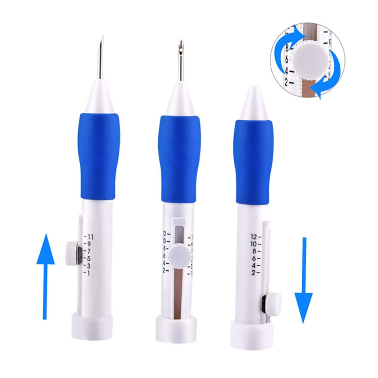 3stücke DIY Stanznadel Stickerei Set Einstellbares Werkzeug Für Anfänger Nadeln Und Stickgarn Für Kreative Handarbeiten Und Heimdekoration