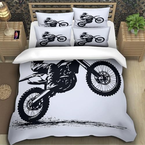Housse de couette anti-tache motocross pour un lit King size propre et moderne - 5