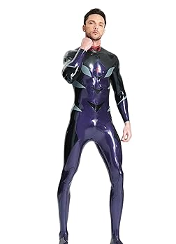 ラバー　ラテックス　スーツ　メンズ Amazon.co.jp: 男性の足付きキャットスーツ ラテックスキャット