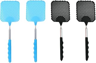 ccHuDE 4 Pcs Telescopic Fly Swatter Extendable Mosquito Swatter Retractable Bug Swatter Fly Flexible Manual Swat with Stainless Steel Handle