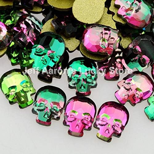 50PCS Beauty Flat Back Skull Head 3D Nail Art Decorations Rhinestone Charm Glitter Nails Jewelry accessoires